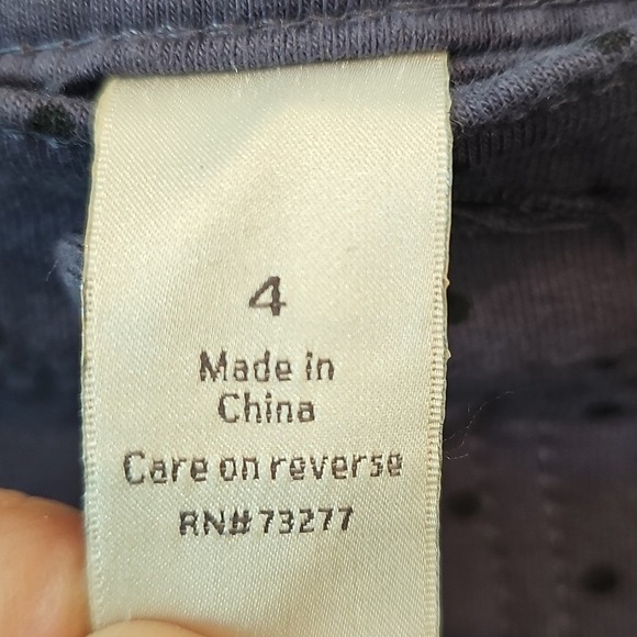 Lauren Conrad Purple and black polka dot fabric jean Size 4 - Picture 3 of 6